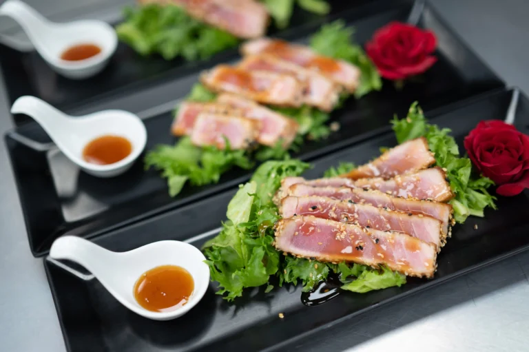 Seared tuna plates